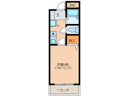 エクステンド春日丘(1K/3階)の間取り写真