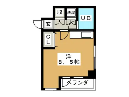 GSPIEDRA(ワンルーム/2階)の間取り写真