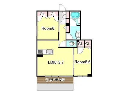 COMETO8(2LDK/1階)の間取り写真