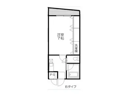 ベルセゾン(1K/1階)の間取り写真