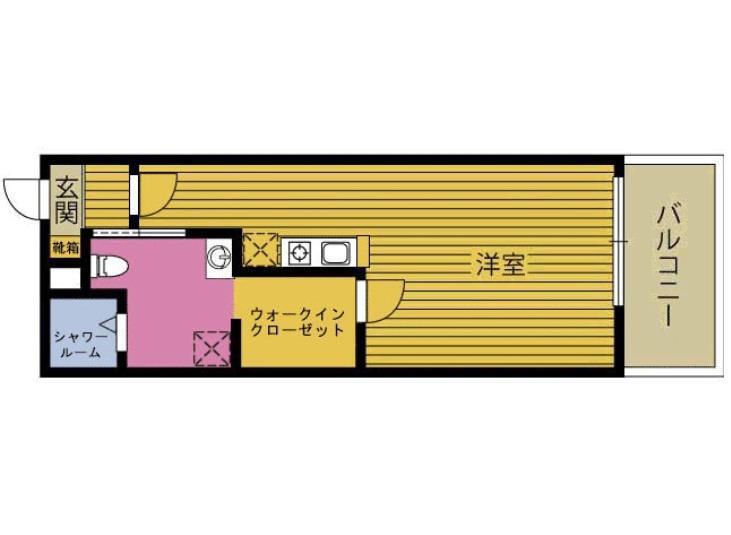 REGINA中島(ワンルーム/3階)の間取り写真