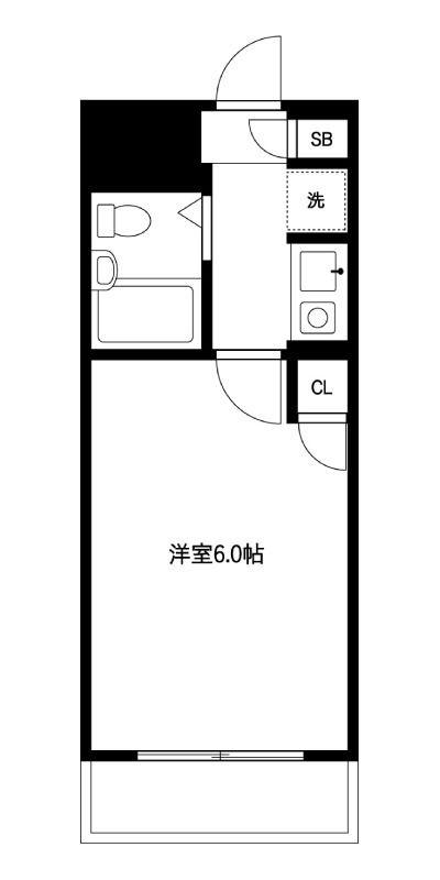 日神パレステージ小田急相模原(1K/2階)の間取り写真