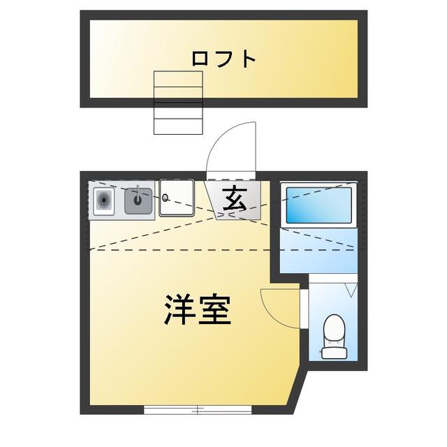 ユナイト六浦クレメント(ワンルーム/2階)の間取り写真
