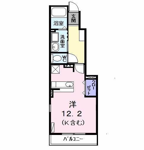 アルディヒロ(ワンルーム/1階)の間取り写真