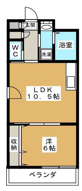 エクセレント鳥羽(1LDK/3階)の間取り写真