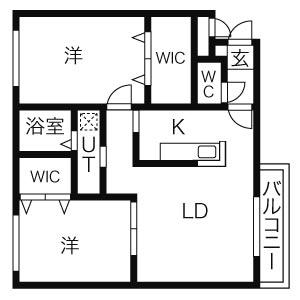 サン・エスポワール(2LDK/5階)の間取り写真