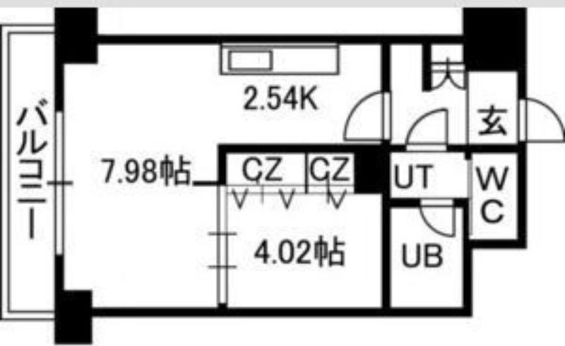 PRIME URBAN宮の沢(1LDK/11階)の間取り写真