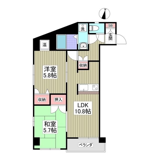 CITY PARK 光(2LDK/4階)の間取り写真