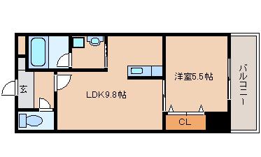 アリエッタ(1LDK/3階)の間取り写真