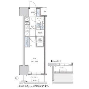 パークアクシス新栄(1K/3階)の間取り写真