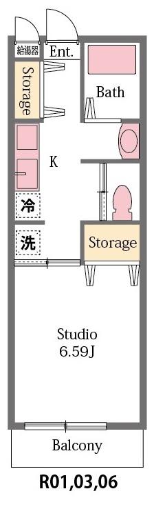 メーサ神明町(1K/1階)の間取り写真
