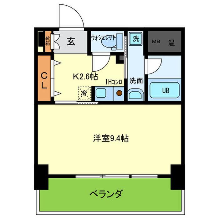 ラ・コピエ南塚口(1K/1階)の間取り写真