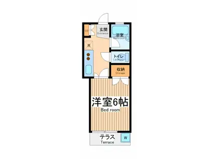 ララ東林間(1K/1階)の間取り写真