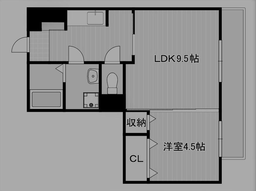 セジュールジュン(1LDK/1階)の間取り写真