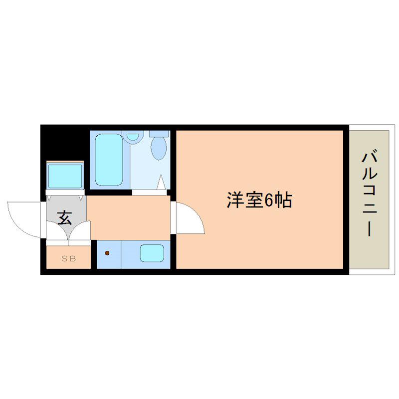 プラネット東塚口(1K/4階)の間取り写真