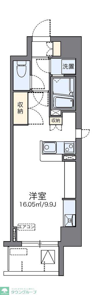 レオネクスト船橋本町(ワンルーム/8階)の間取り写真
