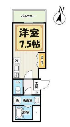 ユーフォリア東浦和(ワンルーム/1階)の間取り写真