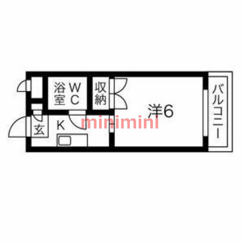 プレアール高槻緑町(1K/2階)の間取り写真