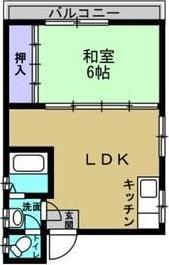 鎌田マンション(1LDK/4階)の間取り写真