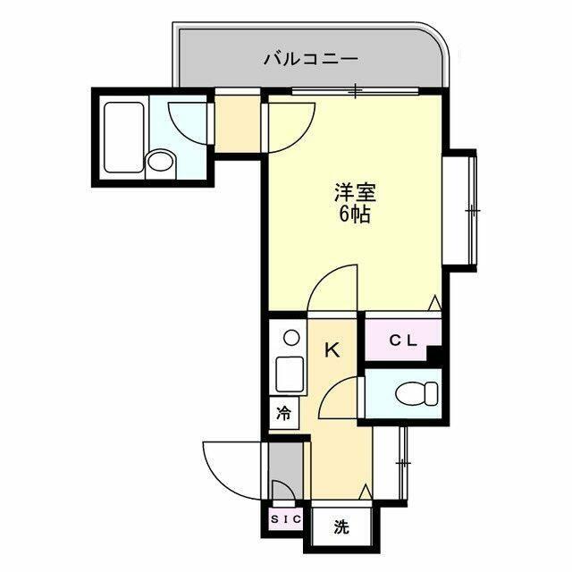 グリーンヒルコープ(1K/3階)の間取り写真