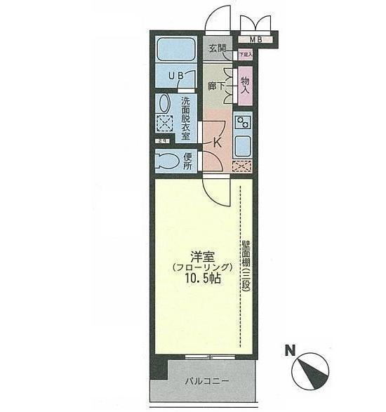 アイズ新横浜(1K/10階)の間取り写真
