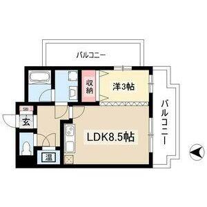 エポラール白壁(1LDK/5階)の間取り写真