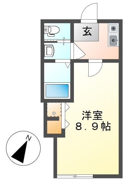 アレッタ(1K/2階)の間取り写真