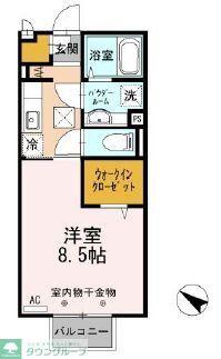 メゾン・ド・プランセス(1K/1階)の間取り写真