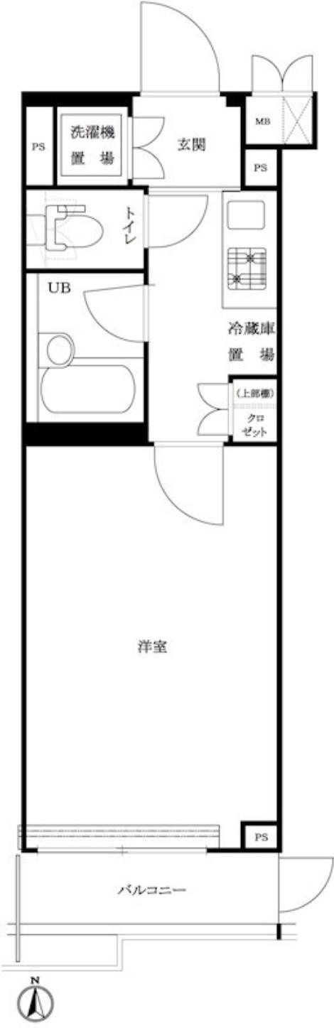 ルーブル練馬沼袋(1K/1階)の間取り写真