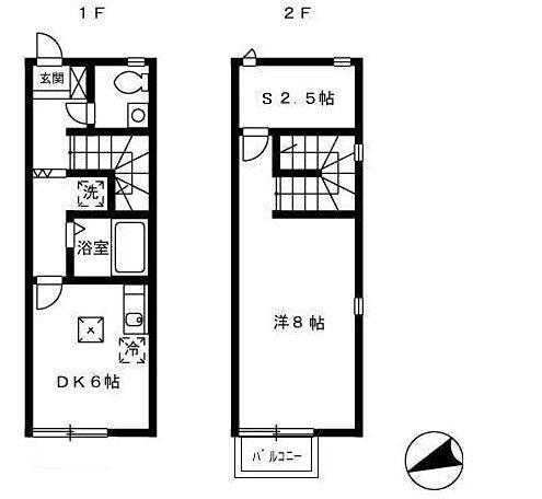 アークITO(1DK/1階)の間取り写真