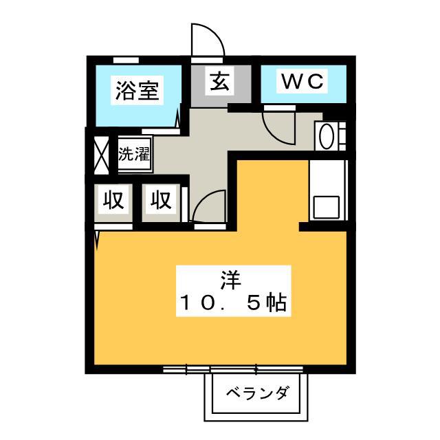 エクセルいけだ(ワンルーム/2階)の間取り写真