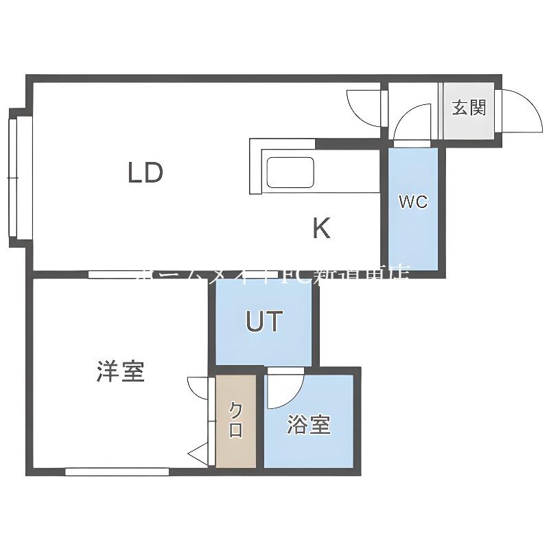 アレンダール壱番館(1LDK/2階)の間取り写真