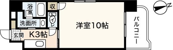 ロワジールY(1K/5階)の間取り写真