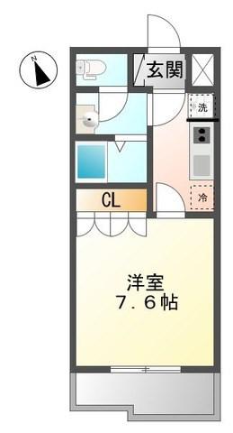 プリメール(1K/1階)の間取り写真