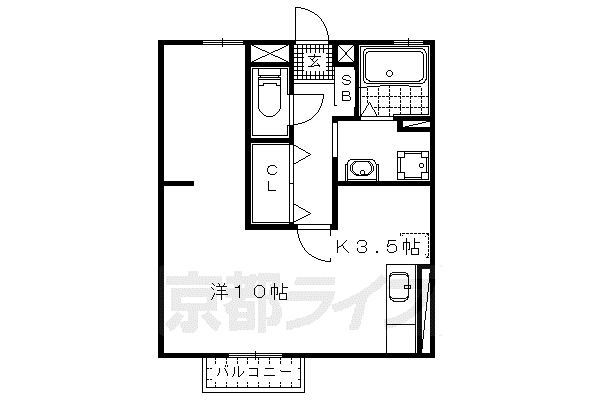 シャルマンコート(1K/1階)の間取り写真