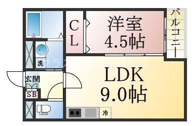 エストレヤ舞子(1LDK/1階)の間取り写真
