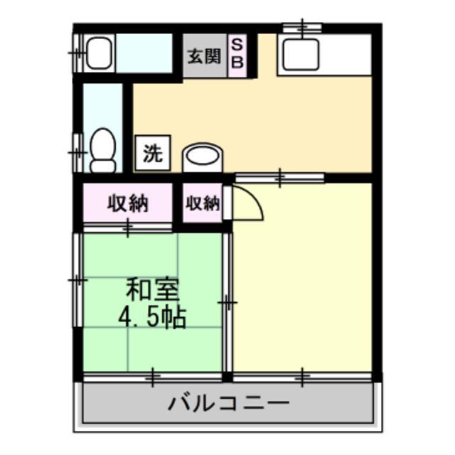 レジデンス宮代台(2DK/2階)の間取り写真