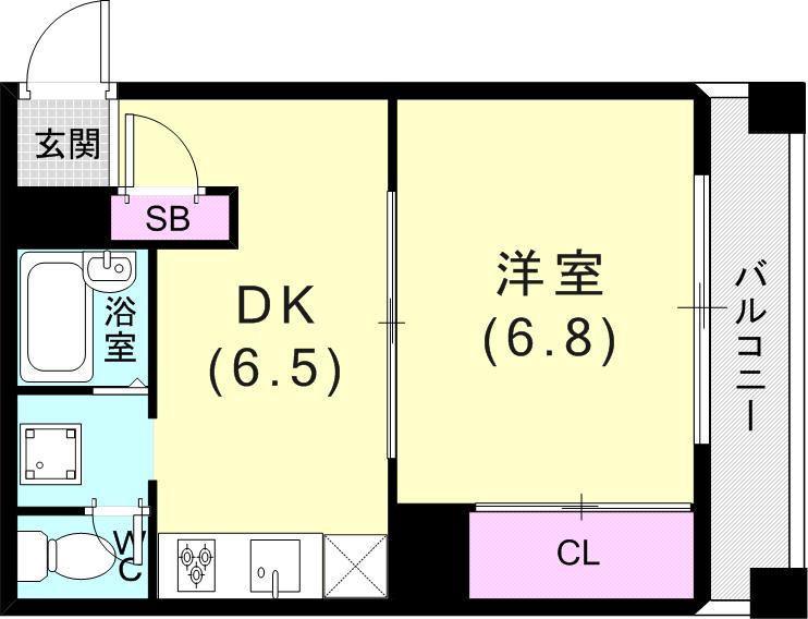 オータスビレッジ(1LDK/4階)の間取り写真