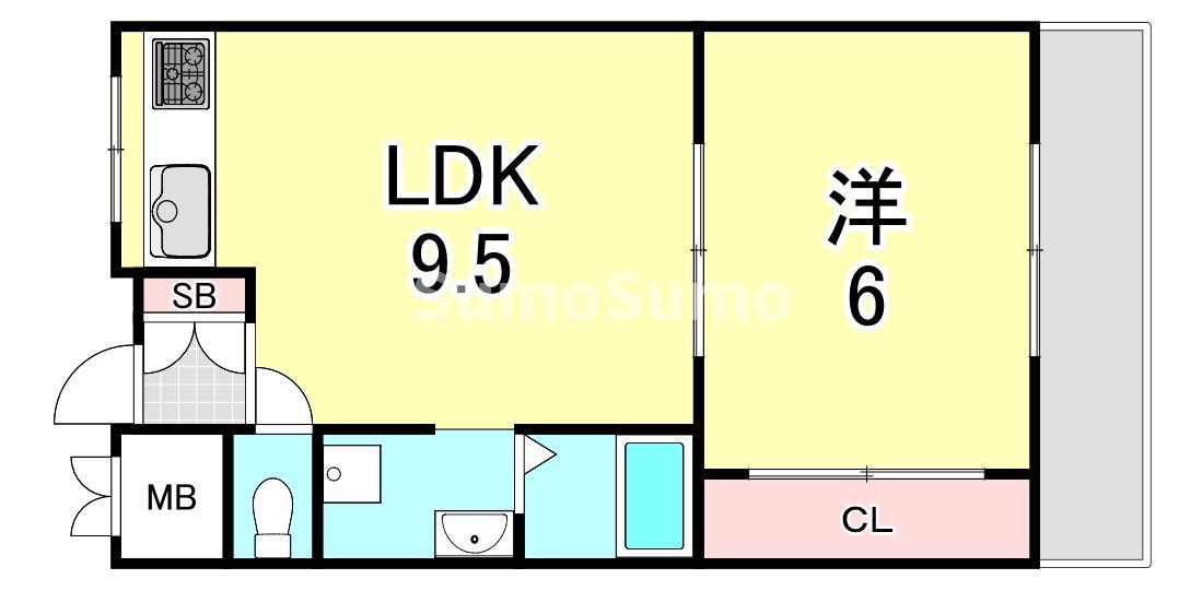 1996HERA(1LDK/3階)の間取り写真