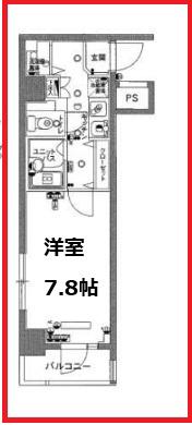 スカイコート文京白山第3(1K/3階)の間取り写真