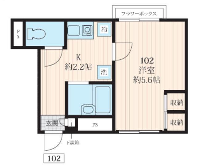 コンテント(1K/1階)の間取り写真