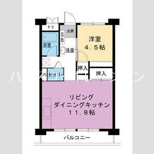 ビレッジハウス南清水タワー(1LDK/7階)の間取り写真