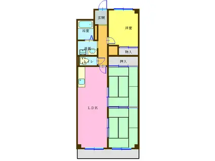 レトゥールビヨン山の田III(3LDK/3階)の間取り写真