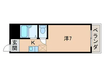 大紘ビル(ワンルーム/4階)の間取り写真