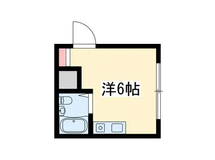 昭和グランドハイツ西三国(ワンルーム/5階)の間取り写真