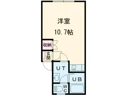 メゾン・ド・フラッシュ(ワンルーム/1階)の間取り写真