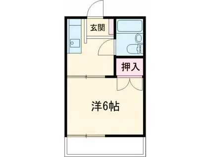 パークサイド社(1K/1階)の間取り写真