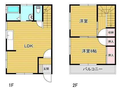 メゾンドラベンダー(2LDK/1階)の間取り写真