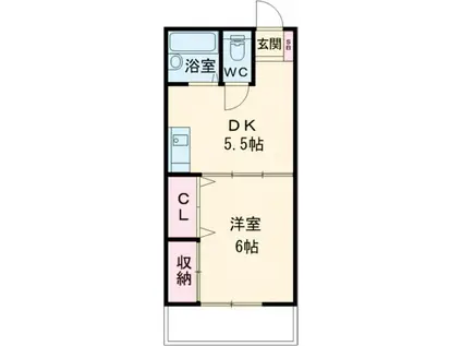 武田ハイツA(1DK/4階)の間取り写真