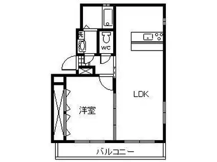 ユーミーハーバービュー(1LDK/1階)の間取り写真